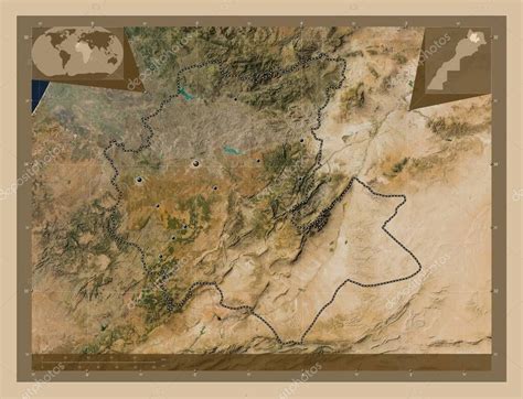Fes Meknes Región De Marruecos Mapa Satelital De Baja Resolución