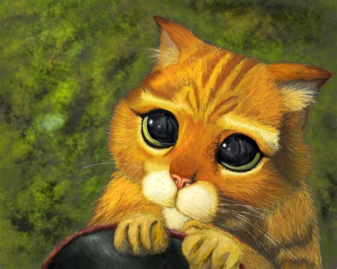 Puss In Boots Painting By Myburningeyes On Deviantart
