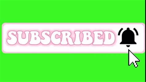Green Screen Pink Subscribe Button Youtube
