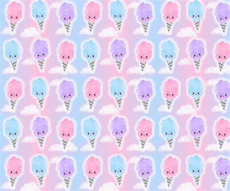 Kawaii Cute Cotton Candy Wallpaper Canvas Voice