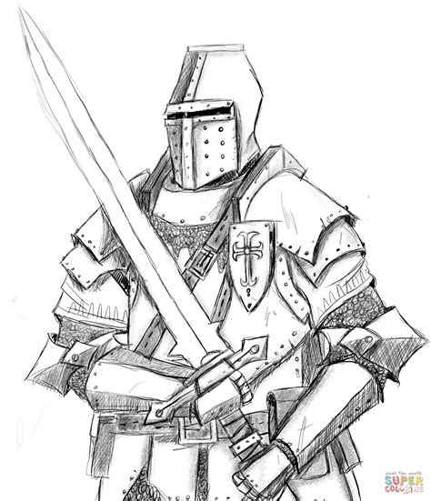 An extensive selection of drawings to print and color so you can make free coloring books for your kids! Knights Coloring Pages - Kidsuki