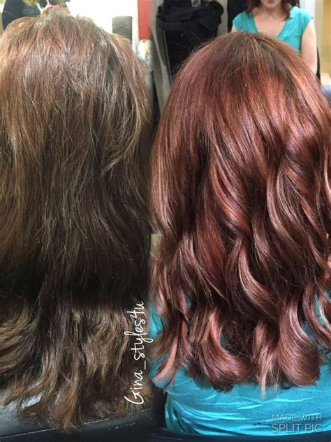 Rose Gold Hair Color On Previously Brown Hair Color