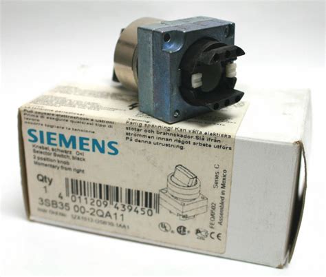 Siemens 3sb35 00 2qa11 Selector Switch Head 2 Pos 22 Mm Momentary