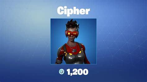 Cipher Fortnite Outfitskin Youtube