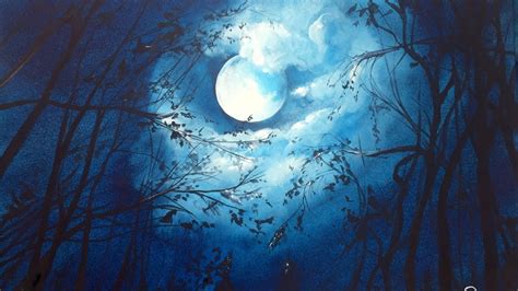 The Best Free Moonlight Watercolor Images Download From 36 Free