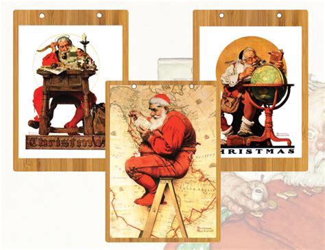 Norman Rockwell Christmas Print Collection With Easel Arcane Vault