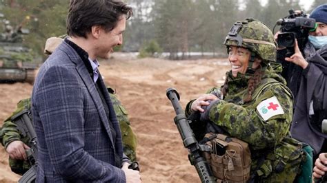 Trudeau Tours Nato Base Announces Renewal Of Canadian Mission In