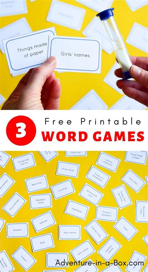 3 Free Printable Word Games