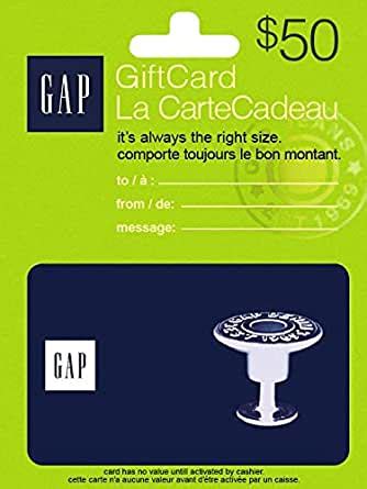 You can use our directory to check the balance of all of your gift cards. Gap Gift Card $50: Amazon.ca: Gift Cards