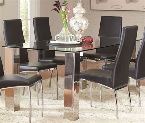 Bellini Chrome Dining Table From Coaster Coleman Furniture