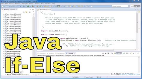 Learn Java Programming Exercise 04x If Else Statements Java