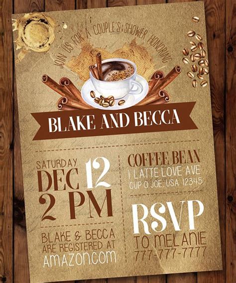 Love Is Brewing Invitation The Perfect Blend Bridal Shower Coffee