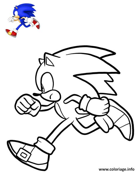 Coloriage Sonic Le Herisson A Pleine Vitesse Dessin Sonic à Imprimer