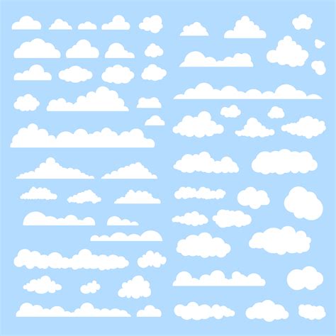 Cartoon Clouds Vector Set Vector Art Graphics Freevectorcom Images
