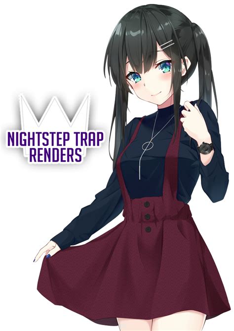 Cute Anime Girl Original Render By Nightsteptrap123 On