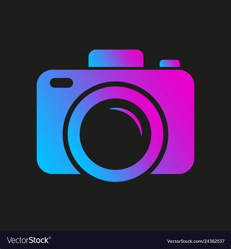 Colorful Camera Logo Symbol For Web App Royalty Free Vector