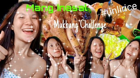 mang inasal mukbang challenge with unli rice youtube