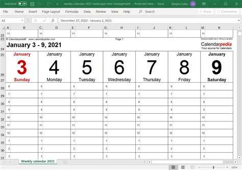 Build A Calendar In Excel Pic Head