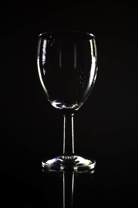 Stock Photo Of Empty Wine Glass Shape Outlined With Black Background