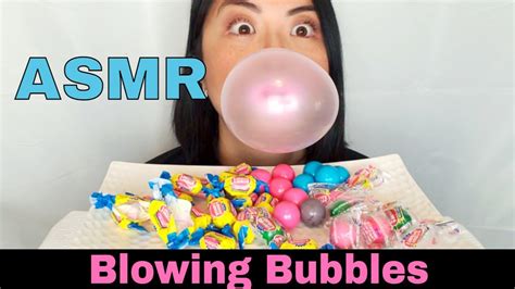 Asmr Gum Chewing Blowing Big Bubbles Intense Bubblegum Chewing Dubble Bubble Gum Assortment