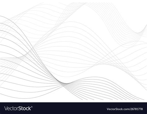 Abstract Background With Curved Lines Wavy Vector Image