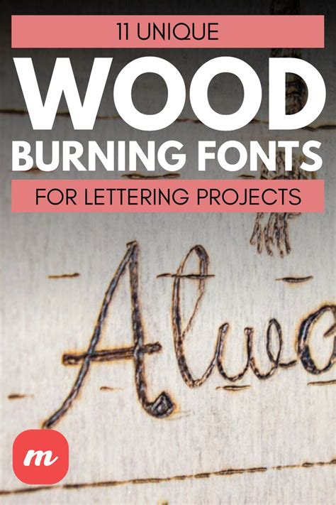 11 Unique Wood Burning Fonts For Lettering Projects Wood Burning