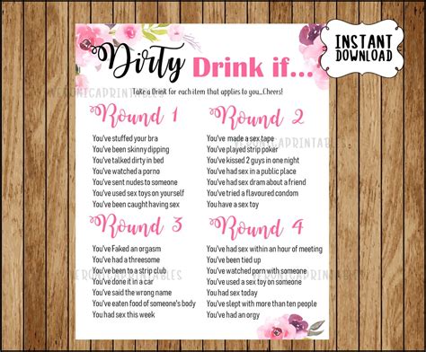 Naughty Bachelorette Game Bridal Shower Games Hens Party Etsy
