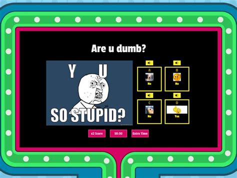 Test For Dumb Gameshow Quiz