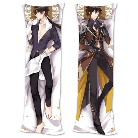 Anime Genshin Body Pillow Cover Silk Double Side Pillow Case For Home