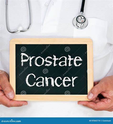 Prostate Cancer Doctor Holding Chalkboard With Text Stock Photo Image Of Office Hospital