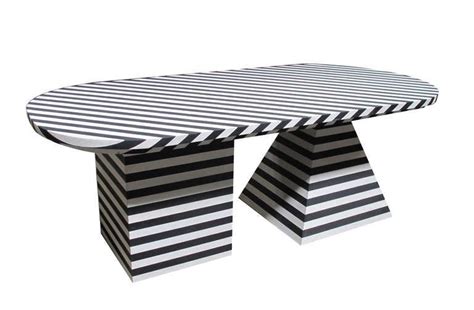 Black And White Striped Dining Table By Kelly Wearstler Black And