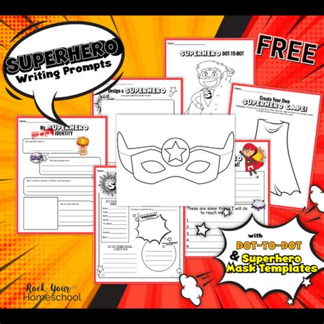 Free Superhero Writing Prompts And More Pack Rock Your Homeschool