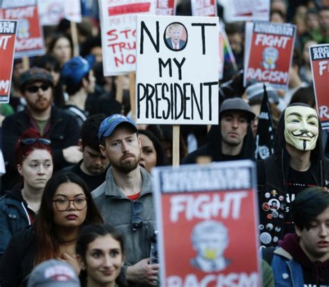 Liberal Activists Take To The Streets To Protest For Trumps