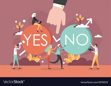 Making Choice And Decision Concept Flat Royalty Free Vector