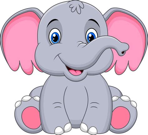 Cute Baby Elephant Cartoon 10756911 Vector Art At Vecteezy
