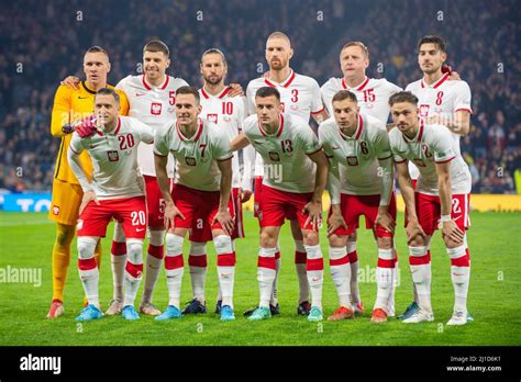 The Polish National Football Team Poses For A Photo During The