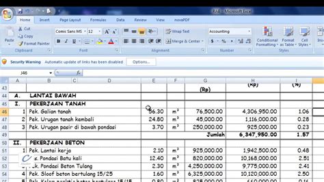 Contoh Laporan Progres Proyek Excel Ruang Ilmu