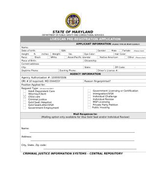State Of Maryland Department Of Public Safety And Correctional Services Doc Template Pdffiller
