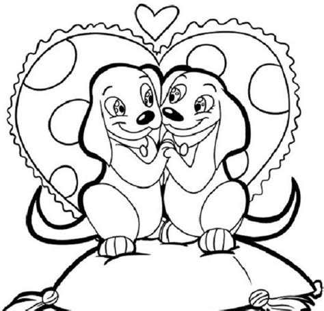 Puppy Love Coloring Pages At Free Printable