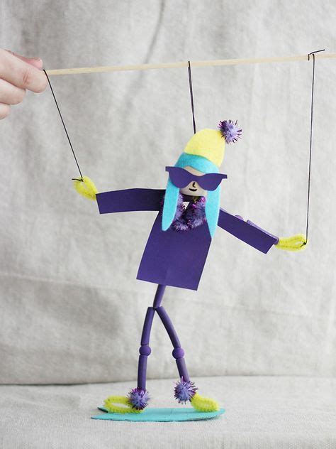 Diy Snowboarder Puppet Puppets For Kids Puppets Kid Friendly Art