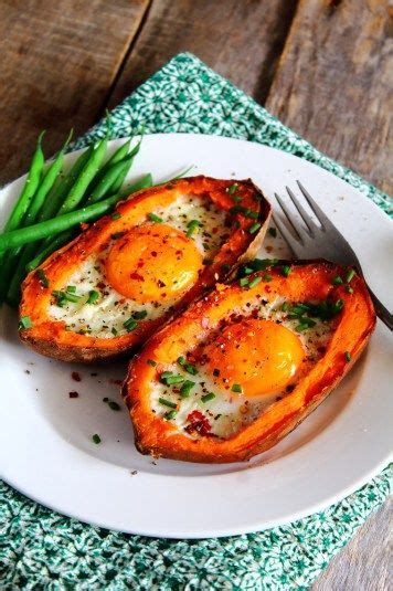 Sweet Potato Egg Boats Recipe By Peachy Palate Thetaste Ie Egg Boats Recipes How To Cook Eggs