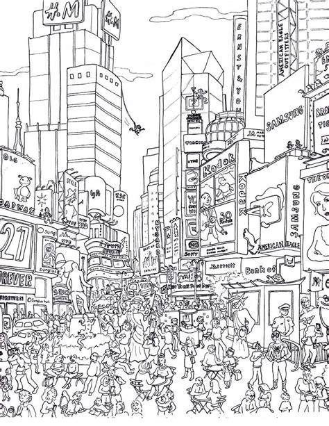 New York City Coloring Page Download Print Or Color Online For Free