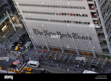 A Daytime Aerial View Of The New York Times Building Stock Photo Alamy