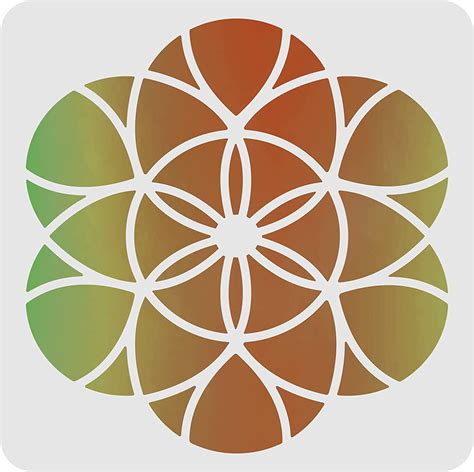 Fingerinspire Flower Of Life Stencil 12x12 Inch30x30cm Painting