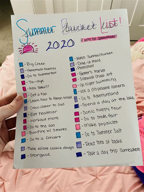 Summer bucket list 2020 in 2020 | Summer bucket list for teens, Bucket list for teens, Summer bucket