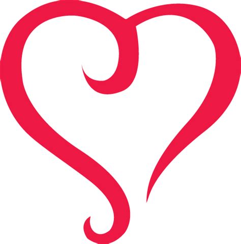 Download Red Outline Heart Png Image For Free