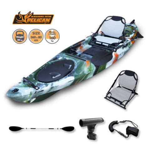 36m Blackhawk Pelican Adjustable Hard Seat Fishing Rudder Kayak Paddle