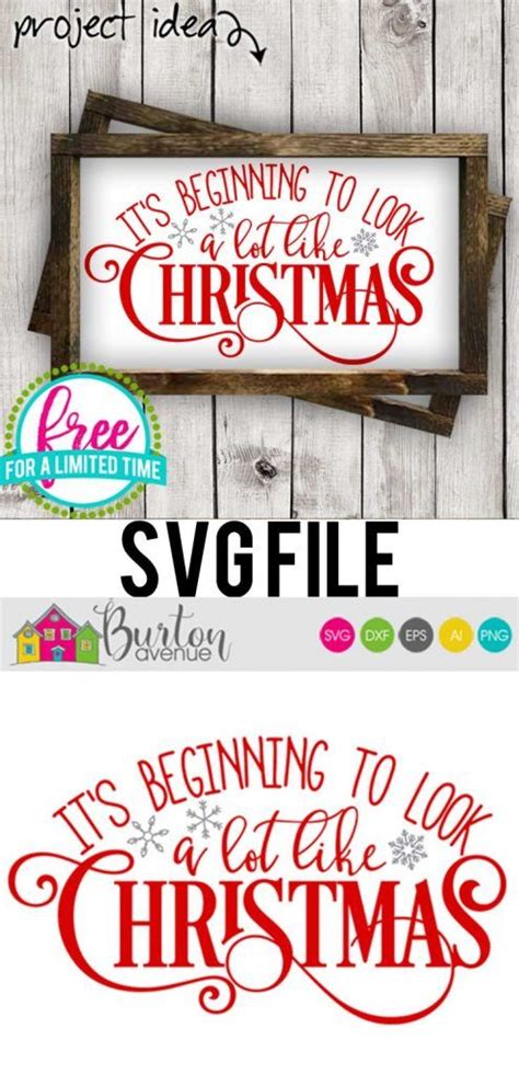 Free Svg Cut File It S Beginning To Look A Lot Like Christmas