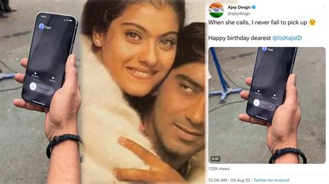 Happy Birthday Kajol Ajay Devgns Birthday Wish For His Wife Is A
