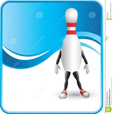 Classy Bowling Pin Cartoon Character Stock Vector Illustration Of
